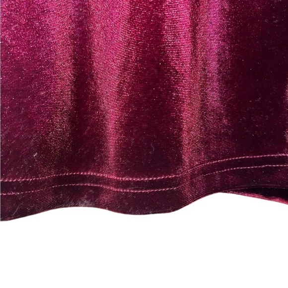 Ababalaya Velvet Lace Sleeve Wrap Gown – Deep Burgundy – Size XL - Picture 4 of 12